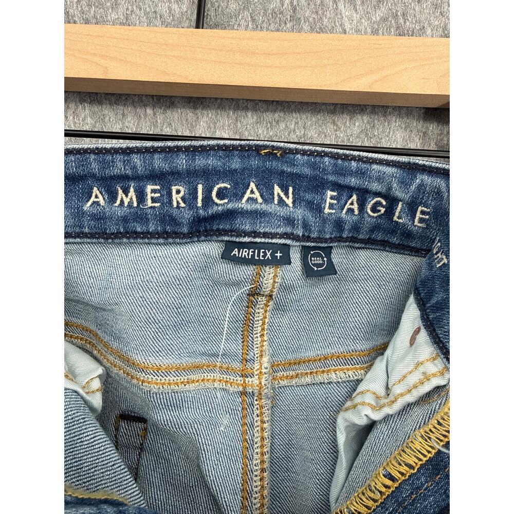 American Eagle Athletic Ripped Straight Blue Jeans Mens 31x34 NEW - Picture 3 of 5